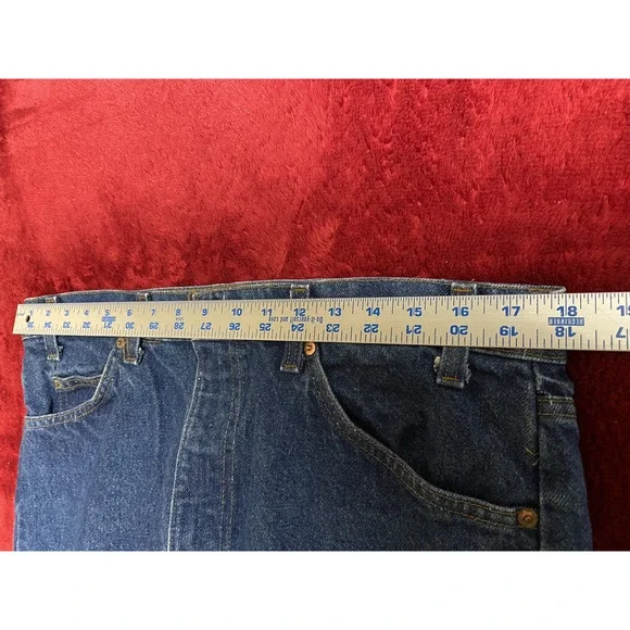 Vintage Levis 38x32 Orange Tab 20505-0217 Blue Denim Levis Zipper 80s